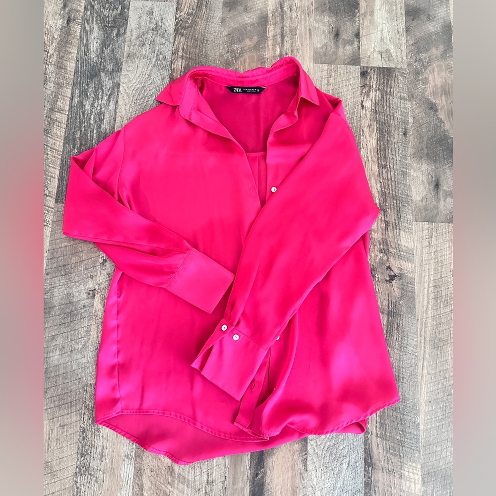 Zara satin shirt size M